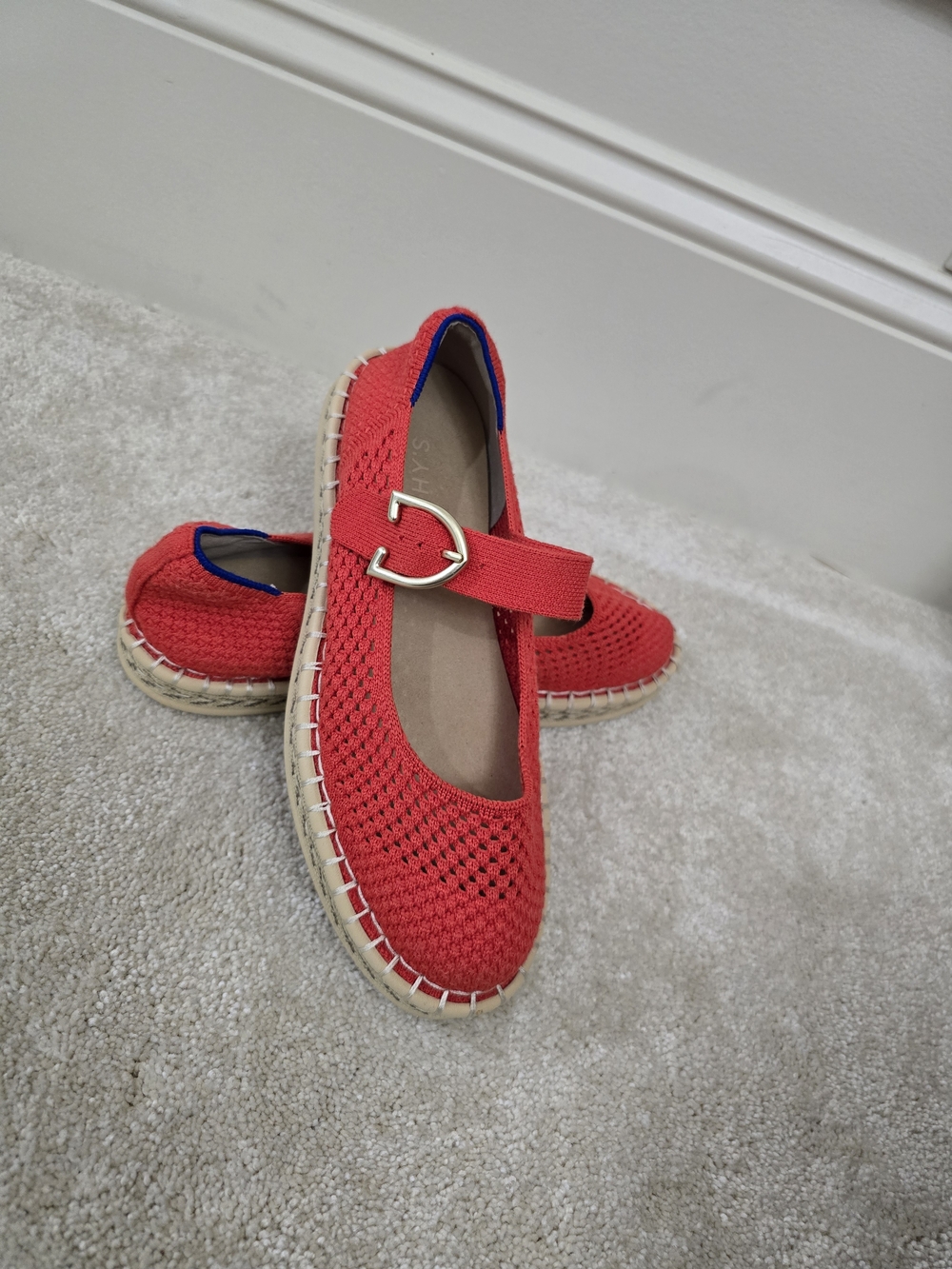 Time and Tru Elegant Red Espadrille Mary Jane Dress Shoes Women’s Size 6 - Picture 2 of 16
